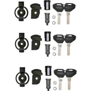 Motodoplněk GIVI SL103 bezpečnostní zámek se stejnými klíči včetně pouzdra a západky pro kufry - sada 3 ks