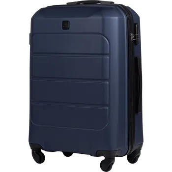 Tmavě modrý středně velký cestovní kufr WINGS GANNET GAN01 GANNET, Walizka średnia ABS+ M Wings, BLUE Velikost: M