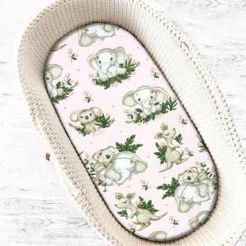 Prostěradlo Prostěradlo do kočárku, koše, bavlna, Skippy - růžové, Rozměry 90x40