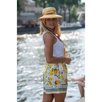 Klobouk Fléchet - Since 1859 Dámský slaměný klobouk Fléchet se zavazováním (Orange) Velikost: 55 cm (S)