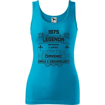 DOBRÝ TRIKO Dámské tílko s potiskem Zraji k dokonalosti Velikost: L, Barva: Tyrkysová