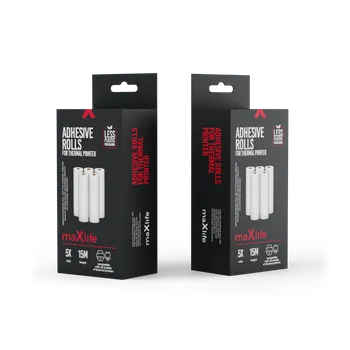 Tiskárna štítků Sada lepicích rolí Maxlife pro termální tiskárnu