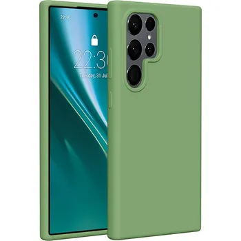 Pouzdro na mobilní telefon Silikonový kryt Etteri pro Samsung Galaxy S24 Ultra světle zelený