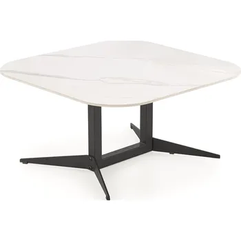 Konferenční stolek Kávový stolek kovový moderní do obýváku bílý mramor Loft Halmar BORNA