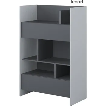 Nábytek Casarredo Regál 2S 138 cm REBECCA šedá/grafit