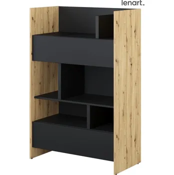 Knihovna Casarredo Regál 2S 138 cm REBECCA dub artisan/černá