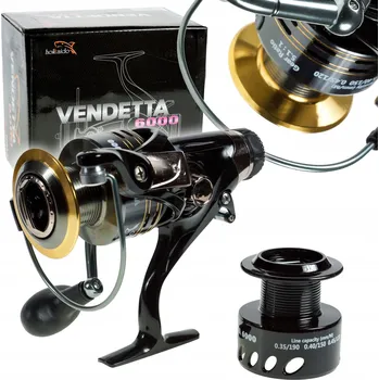 Rybářský naviják RYBÁŘSKÝ NAVIJÁK HOKKAIDO VENDETTA 5000 S VOLNOBĚŽNOU BRZDOU 9+1 KOVOVÝ + KOVOVÁ CÍVKA