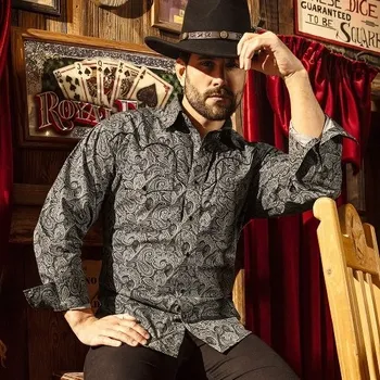 Pánská košile Stars & Stripes Košile westernová Joshua Stars & Stripes, pánská, grey XXL