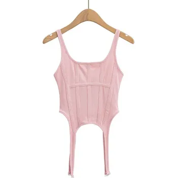 Dámský pletený top Barva: Růžová, Velikost: S