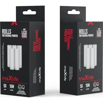 Tiskárna štítků Sada rolí Maxlife pro termální tiskárnu