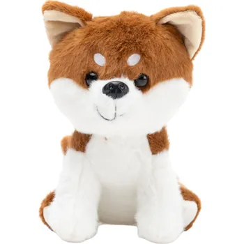plyšák LEAN Toys Plyšový Maskot Mazlík Malý Pes Shiba Inu Bílá Hnědá 20cm