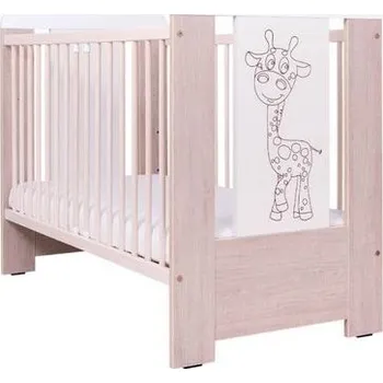 Dětská postýlka Postýlka Drewex Žirafa - dub,santana, 120x60cm, Rozměry 120x60