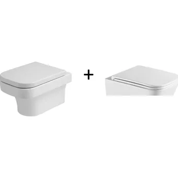 Klozet AZZURRA Závěsné WC TULIP FUSION s integrovanou bidetovou sprchou se sedátkem FLAT KEAZTUWCBIF+OLKLT052ESEDFL