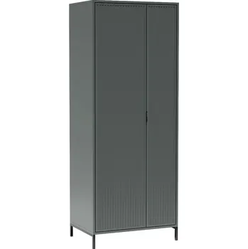 Šatní skříň Skříň Jarstol linkastyles 80 x 195,6 x 54,5 cm odstíny béžové, odstíny tmavě modré, odstíny zelené, zeleň