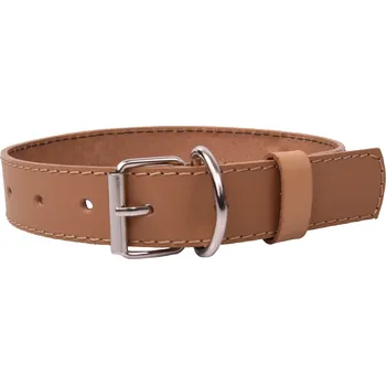 Obojek pro psa Kožený obojek pro psa 3 cm pohodlný odolný přírodní BÉŽOVÝ S