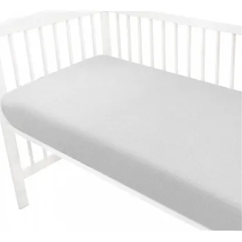 Mušelínové prostěradlo do postýlky 60 x 120 NATURE double - šedé, Rozměry 120x60