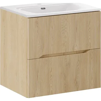 Policová skříň Závěsná skříňka Nordic s umyvadlem 60 cm dub cremona