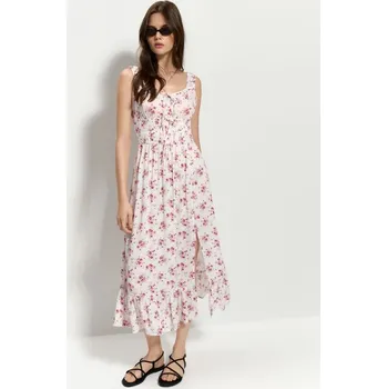 Dámské šaty Květinové midi šaty - S - House - vícebarevná - 945GP-MLC