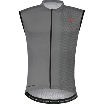 cyklistický dres Force Cipher bez rukávů uni šedý