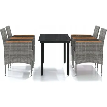 Zahradní sestava Ratanová sedací souprava na zahradu vidaXL, šedá, 1 díl