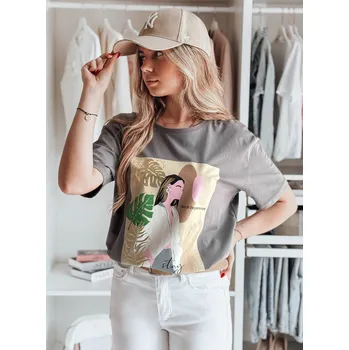 Tmavě šedé tričko s potiskem BRAVIS RY2617 Velikost: L/XL