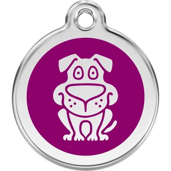 psí známka Red Dingo známka – Dog Purple – Pes fialový velikost známky M - 30 mm