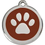 Red Dingo známka – Paw Print Brown – Tlapka hnědá velikost známky S - 20 mm