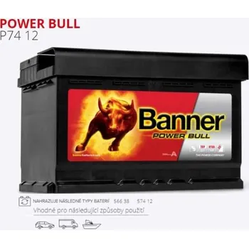 Autobaterie Autobaterie banner 74ah/680a power bull /278x175x190/ 075234_A