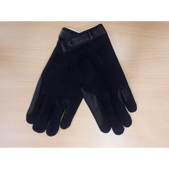 HORKA Rukavice jezdecké pletené - kůže mezi prsty černé L