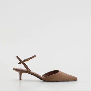 Dámské lodičky Reserved - Lodičky s otevřenou patou - hnědá - 219FF-88X - 219FF-88X-42