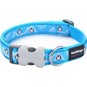 Obojek pro psa Red Dingo obojek – Penguin Turquoise – 12 mm x 20-32 cm