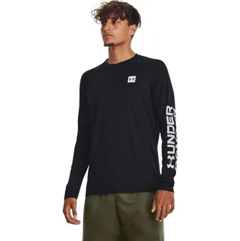 Pánské tričko Pánské tričko Tech Prt Fill LS Black - Under Armour Barva: černá, Velikost: S