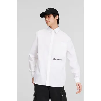 Pánská košile KOŠILE KARL LAGERFELD JEANS KLJ WOVEN SHIRT WHITE
