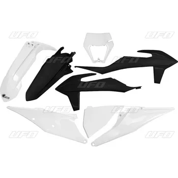 UFO sada plastů KTM EXC 125 '20-'21, EXC 250 / 300 TPI '20-'23, EXC-F 250 / 350 / 450 / 500 '20-'23 (černá/bílá)