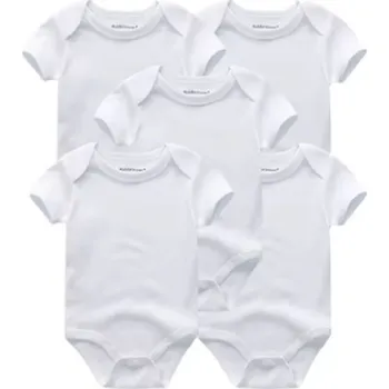 Kojenecké bavlněné body pro holky - set 5 ks (vel. 3-12 měs.) Barva: BDS5061 (bílá), Velikost: 12 měsíců