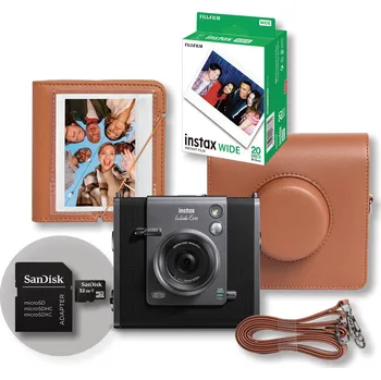 Analogový fotoaparát Fujifilm Instax Wide Evo Travel Set Brown