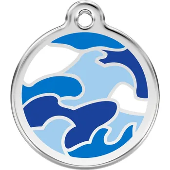 psí známka Red Dingo známka – Camouflage Navy – modrá velikost známky S - 20 mm