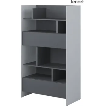 Nábytek Casarredo Regál 2S 158 cm REBECCA šedá/grafit