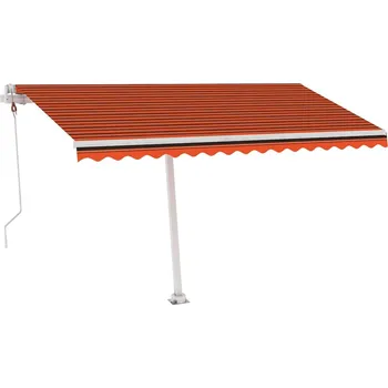 Markýza Zatahovací markýza textil/hliník 3069550 400 x 300 cm oranžová/hnědá