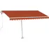 Markýza Zatahovací markýza textil/hliník 3069550 400 x 300 cm oranžová/hnědá