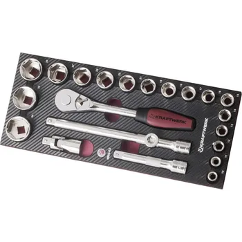 Gola sada KRAFTWERKTOOLS BEST OF KW: COMPLETO EVA3 - souprava gola 1/2" s příslušenstvím 22ks