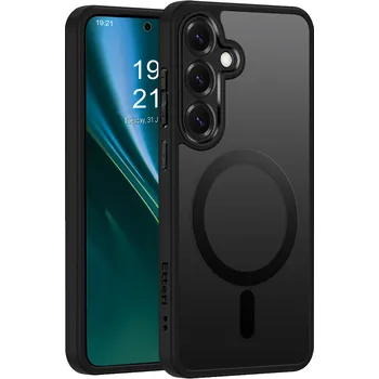 Pouzdro na mobilní telefon Pouzdro Etteri Matt Mag case pro Samsung Galaxy S25 černé