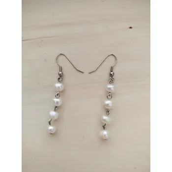 Náušnice Náušnice říční perla bílé