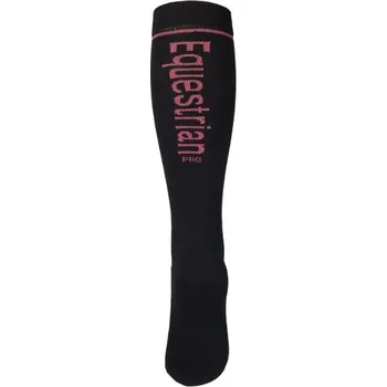 Podkolenky Horka neon černé/růžové L