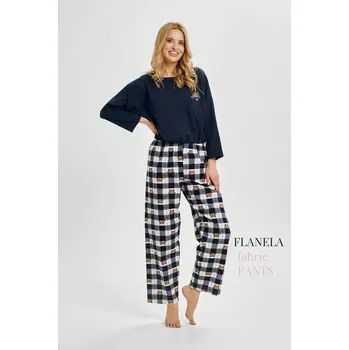 Pánské pyžamo 3441 DÁMSKÉ DLOUHÉ PYŽAMO ASTRID S-XL tmavě modrá M