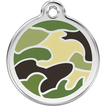 psí známka Red Dingo známka – Camouflage Green – zelená velikost známky M - 30 mm