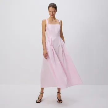 Dámské šaty Reserved - Bavlněné midi šaty - růžová - 061GG-30X - 061GG-30X-M