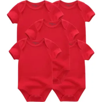 Kojenecký body Kojenecké bavlněné body pro holky - set 5 ks (vel. 3-12 měs.) Barva: BDS5048 (červená), Velikost: 9 měsíců