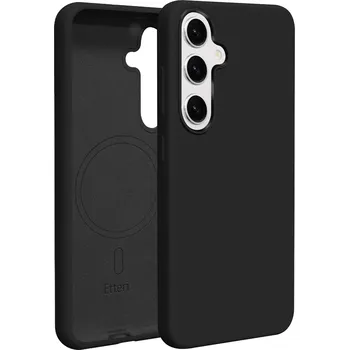Pouzdro na mobilní telefon Silikonový kryt Etteri Mag case pro Samsung Galaxy S25 černý