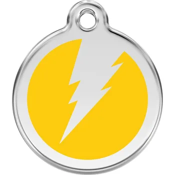 psí známka Red Dingo známka – Flash Yellow – Blesk žlutý velikost známky S - 20 mm